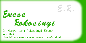 emese rokosinyi business card